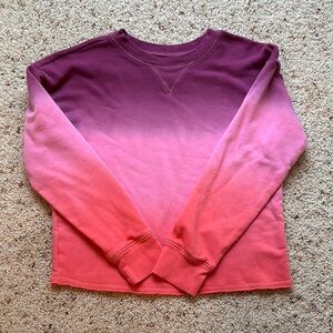 Kids ombré Pink and Purple Long Sleeve sweatshirt